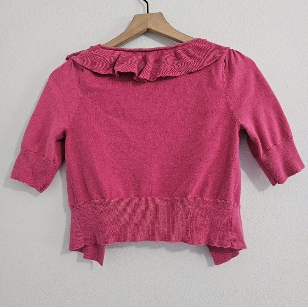 Candie's • Ruffled‎ Cropped Cardigan - Picture 3 of 6